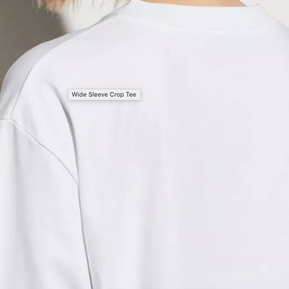 VINCE - WIDE SLEEVE CROP TEE - Picture 2 of 6